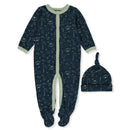Rene Rofe - 2Pk Baby Boy Dino Footed Coverall & Cap Image 1
