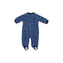 Rene Rofe - Baby Boy Bulldog Microfleece Sleeper, Blue Image 1