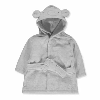 Rene Rofe Baby Hooded Elephant Bathrobe Gray Image 1