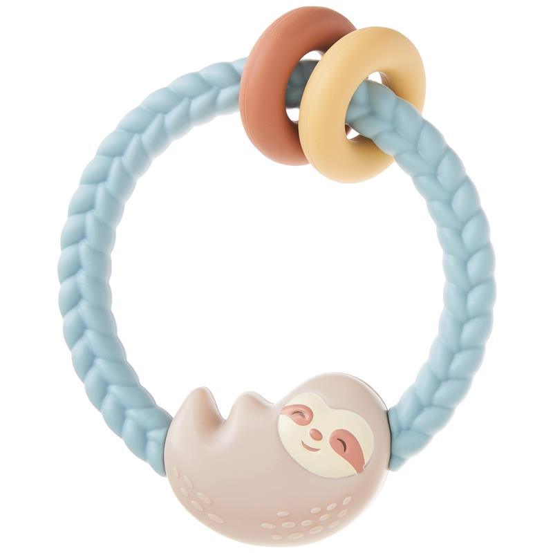 Ritzy Rattle With Teething Rings - Sloth Image 1