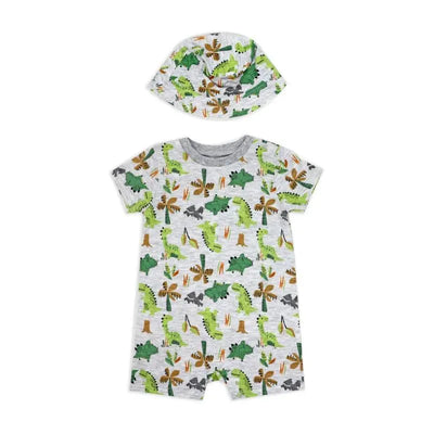 Rose Textile - 2Pk Baby Boys Romper Dinosaurs Set Image 1