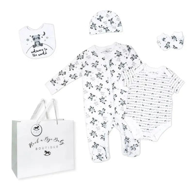 Rose Textile - 5Pk Baby Neutral Panda World Mesh Bag Set Image 1
