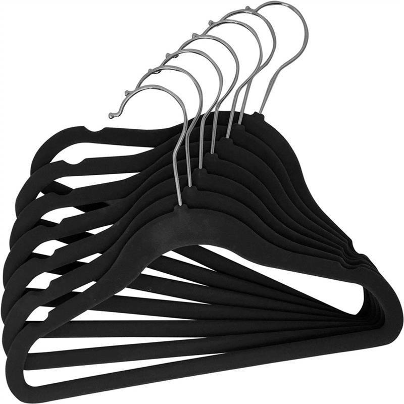 Rose Textiles - 10 Pack Design Baby Hangers, Black Image 1