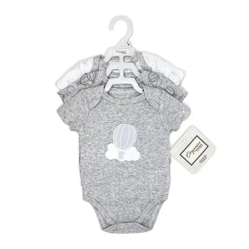 Rose Textiles - 100% Organic 3 Pk Bodysuit, Grey Image 2