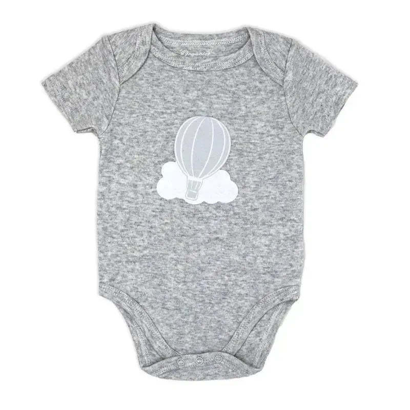 Rose Textiles - 100% Organic 3 Pk Bodysuit, Grey Image 3