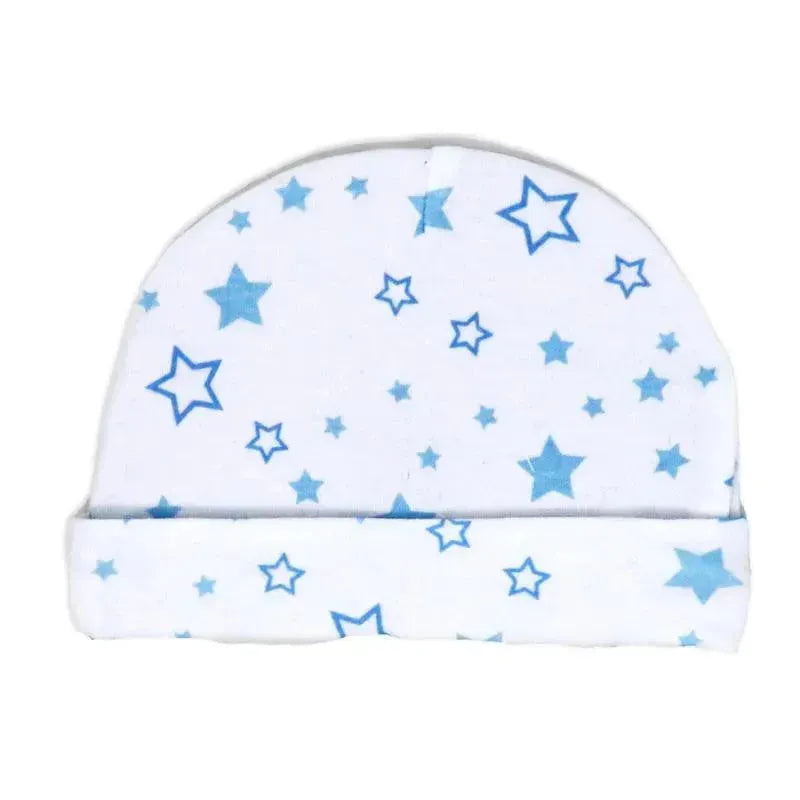 Rose Textiles - 100% Organic Cotton 5 Pack - Hat & Mitt Set, Blue Star Image 3