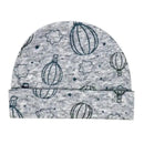 Rose Textiles - 100% Organic Heather Hot Air Balloon Sleeper + Hat, Grey Image 2