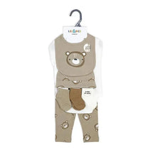 Rose Textiles - 10Pk Neutral Socks Hanging Set, Beige Bear Image 2