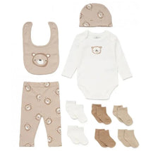 Rose Textiles - 10Pk Neutral Socks Hanging Sets, Beige Bear Image 1
