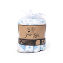 Rose Textiles - 12Pk Sky Theme Washcloth Blue Image 1
