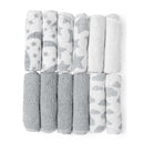Rose Textiles - 12Pk Sky Theme Washcloth Grey Image 2