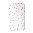 Rose Textiles - 2 Layer Muslin Blanket Mauve Floral Image 1