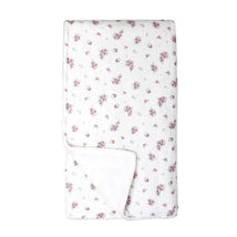 Rose Textiles - 2 Layer Muslin Blanket Mauve Floral Image 1