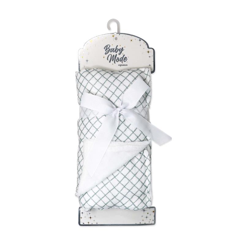 Rose Textiles - 2 Layer Muslin Blanket Sage Grid Image 2