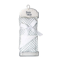 Rose Textiles - 2 Layer Muslin Blanket Sage Grid Image 2