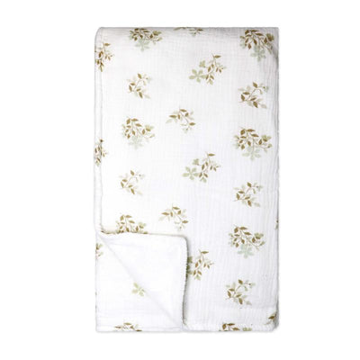 Rose Textiles - 2 Layer Muslin Blanket Tan Folliage Image 1