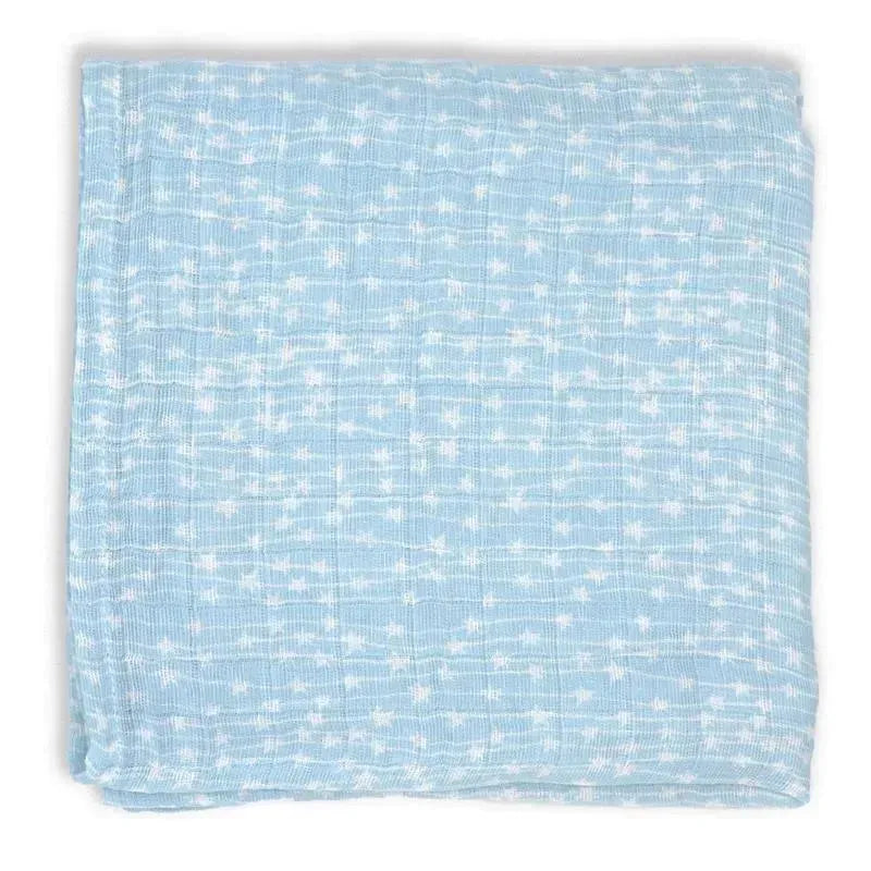 Rose Textiles - 2 Pack Muslin Swaddle Blankets, Blue Sweet Dream Image 5
