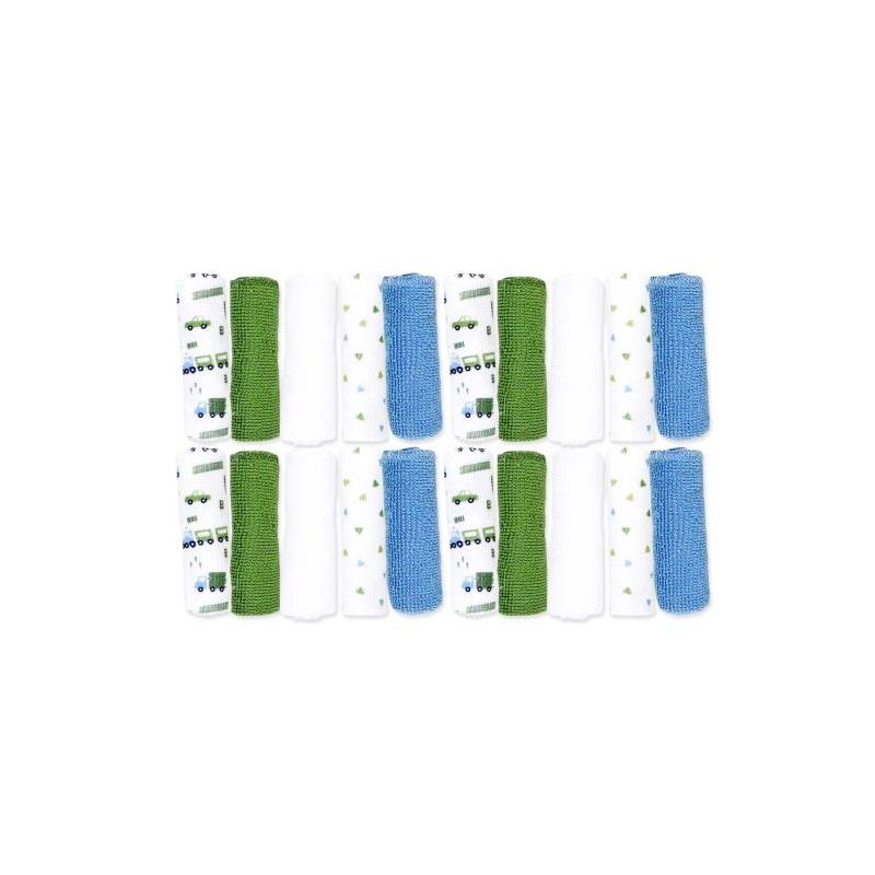 Rose Textiles - 20Pk Washcloth Set, Green Traffic Image 2