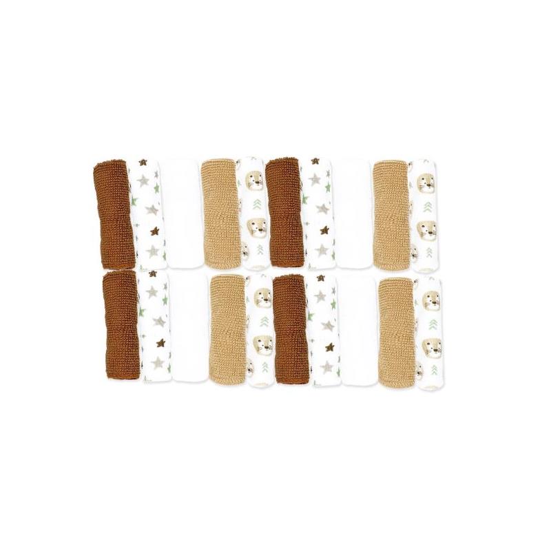 Rose Textiles - 20Pk Washcloth Set Tan Lion Image 2