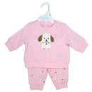 Rose Textiles - 2Pk Baby Girl Quilted Top & Fleece Pant Set, Doggy Image 2