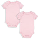 Rose Textiles - 2Pk Baby Girl Solid Bodysuit, Pink, 6M Image 1