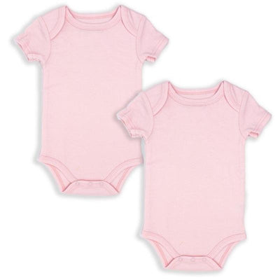 Rose Textiles - 2Pk Baby Girl Solid Bodysuit, Pink, 6M Image 1