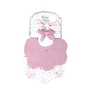 Rose Textiles - 2Pk Bibs + 2Pk Headbands Pink Floral Bouquet Image 2