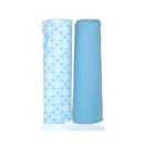 Rose Textiles - 2Pk Blue Star Knit Swaddle Image 1