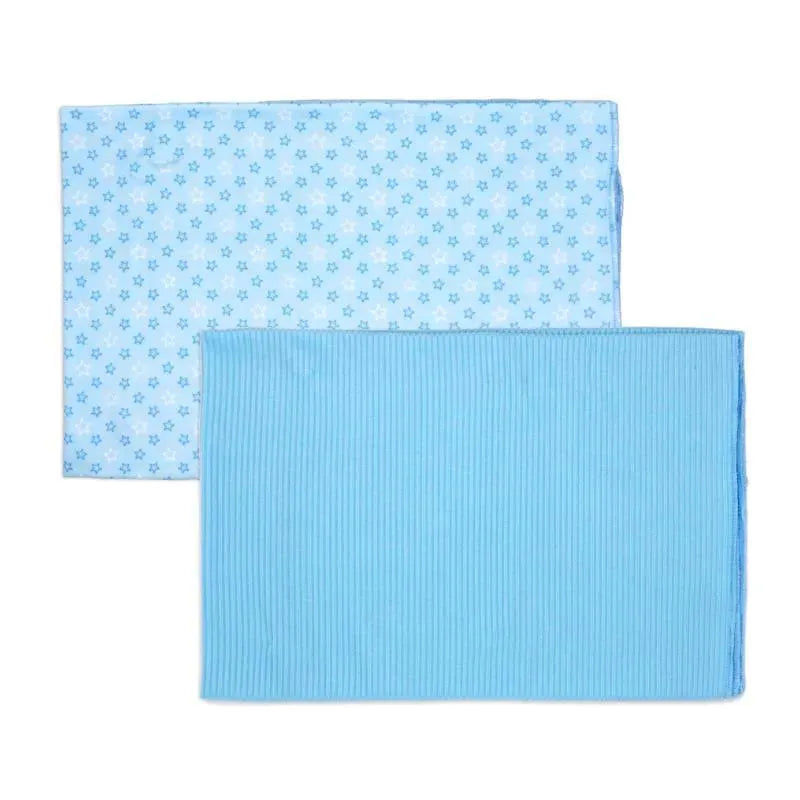 Rose Textiles - 2Pk Blue Star Knit Swaddle Image 3