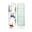 Rose Textiles - 2Pk Flannel Fleece Blanket Sage Safari Image 2