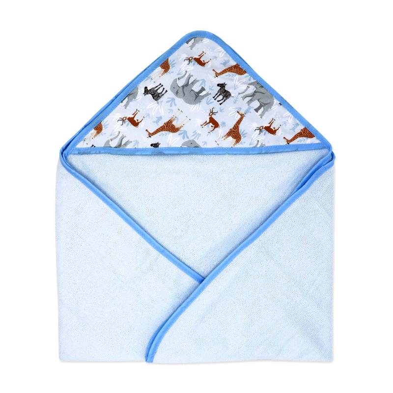 Rose Textiles - 2Pk Hooded Towel Blue Safari Image 3