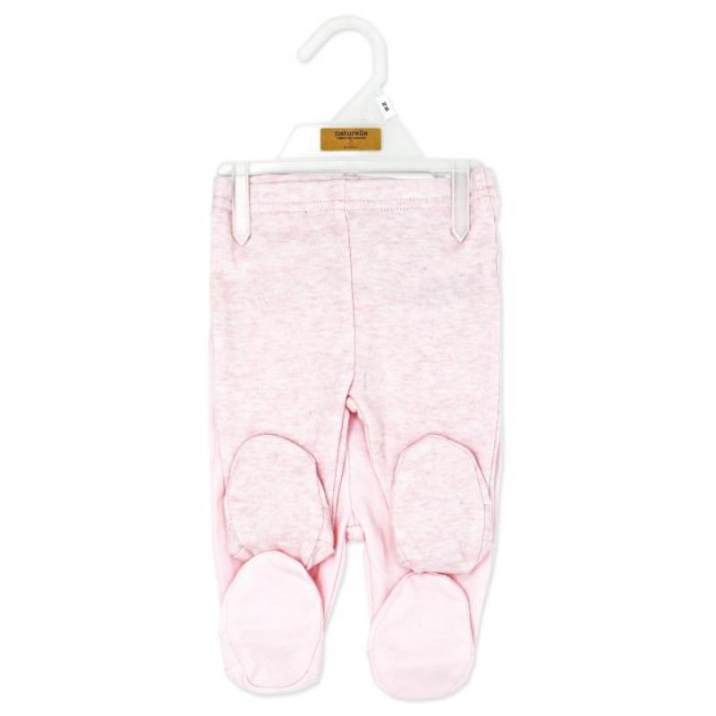 Rose Textiles 2Pk Naturelle Footed Pant Set, Pink Image 2