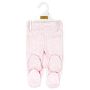 Rose Textiles 2Pk Naturelle Footed Pant Set, Pink Image 2