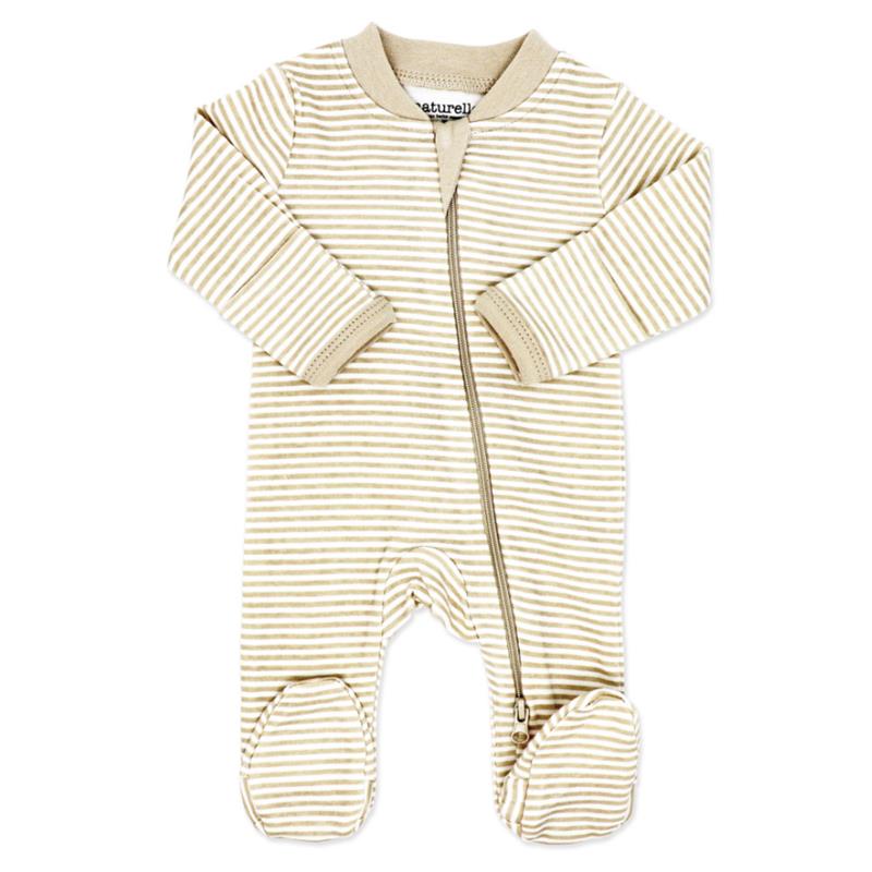 Rose Textiles 2Pk Preemie Mitted Sleeper, Beige Image 4