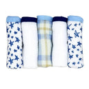 Rose Textiles - 3 Hooded Towels W/ 5 Washcloths, Navy Hello World Image 4