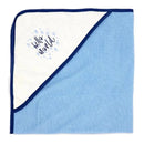 Rose Textiles - 3 Hooded Towels W/ 5 Washcloths, Navy Hello World Image 6