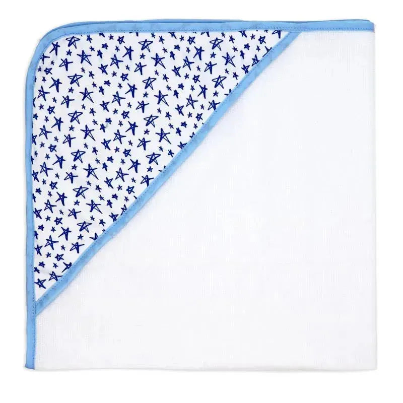 Rose Textiles - 3 Hooded Towels W/ 5 Washcloths, Navy Hello World Image 7