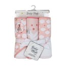 Rose Textiles 3 Pack Hooded Towel Set, Pink Llama Image 2