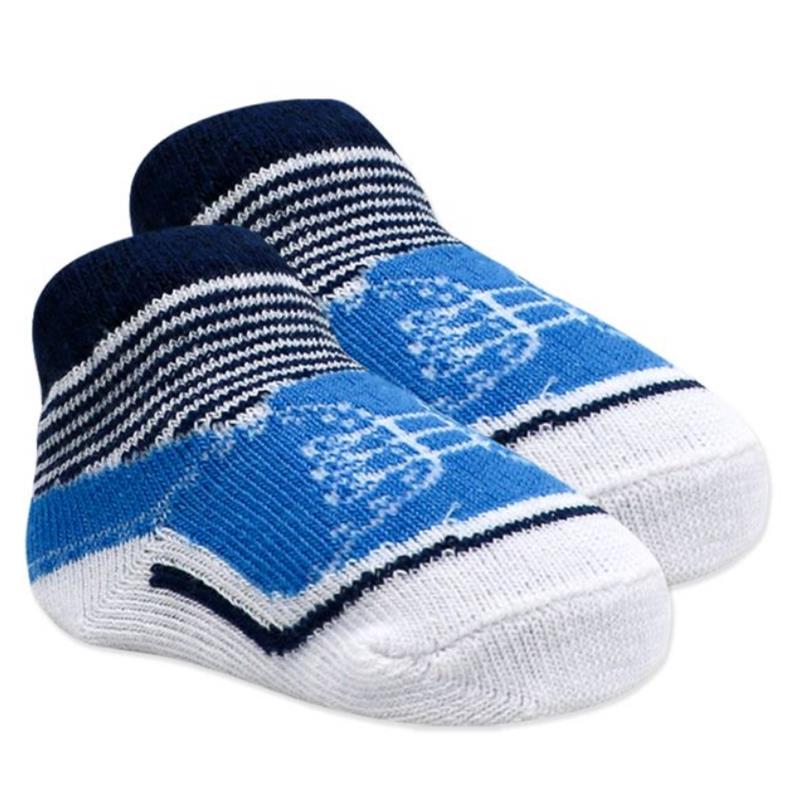 Rose Textiles 3 Pairs Crew Sock, Blue, 0/6M Image 4