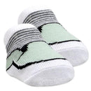Rose Textiles 3 Pairs Crew Sock, Sage, 0/6M Image 3