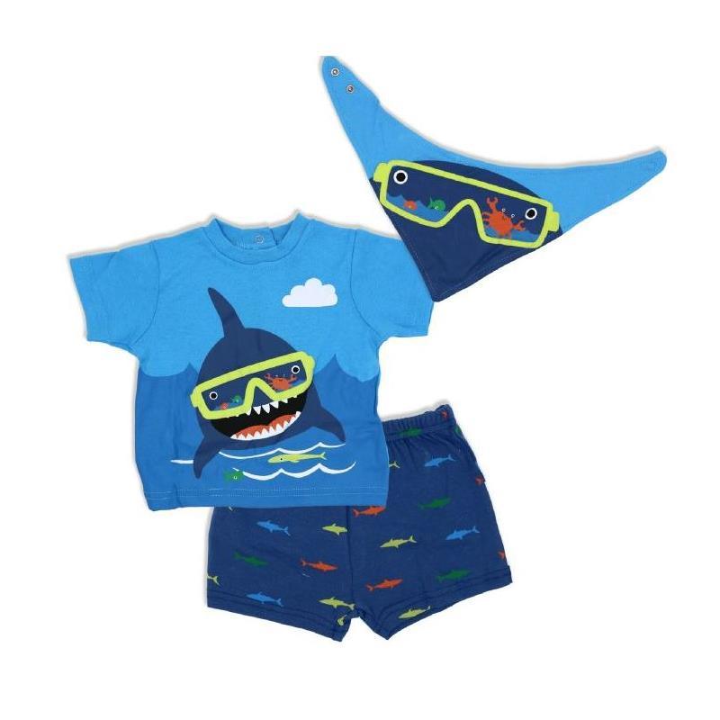 Rose Textiles - 3Pk Baby Boy 3 Short Set, Shark Image 1