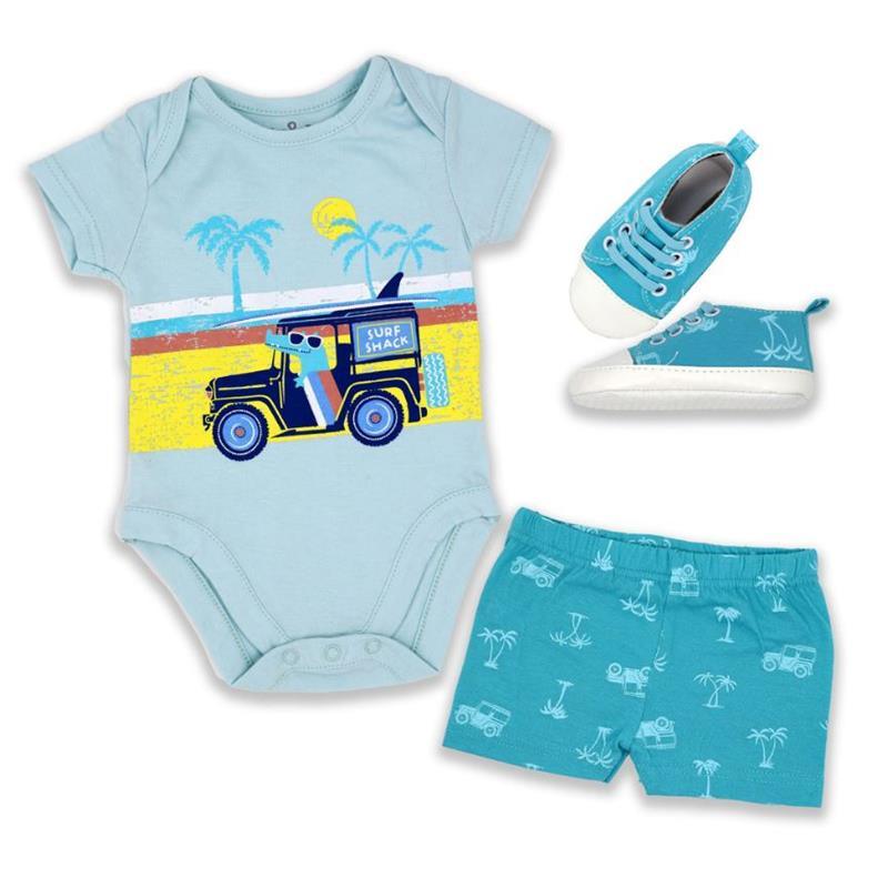 Rose Textiles - 3Pk Baby Boy Jeep Outfit with Shoes Image 1