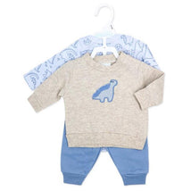 Rose Textiles 3Pk Baby Boy Jogger Set, Blue Dino, 0/3M Image 2