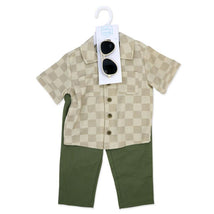 Rose Textiles - 3Pk Baby Boy Pant Set, Green Checker Image 2
