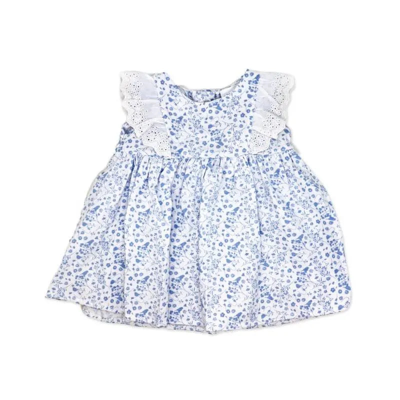 Rose Textiles - 3Pk Baby Girl Broderie Dress Set, Blue Floral Image 2