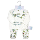 Rose Textiles - 3Pk Baby Girl Quilted Take Me Home Set, Hello Big World Image 2