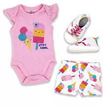Rose Textiles - 3Pk Baby Girl Shoe Set, Stay Cool Image 1