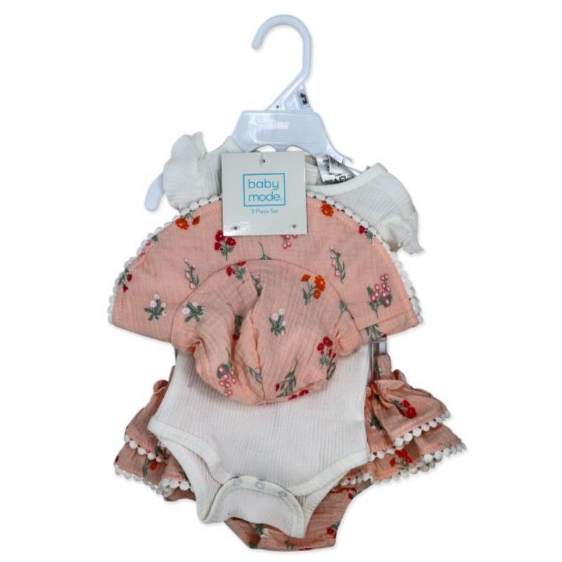 Rose Textiles - 3Pk Baby Girls Skort Set, Happiest With You Pink Image 2