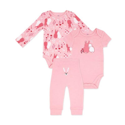 Rose Textiles - 3Pk Girl Turn Me Around Set, Bunny  Image 1