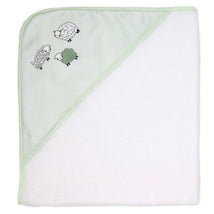 Rose Textiles 3Pk Hooded Towels With 3 Washcloths, Sage Sheep Image 3